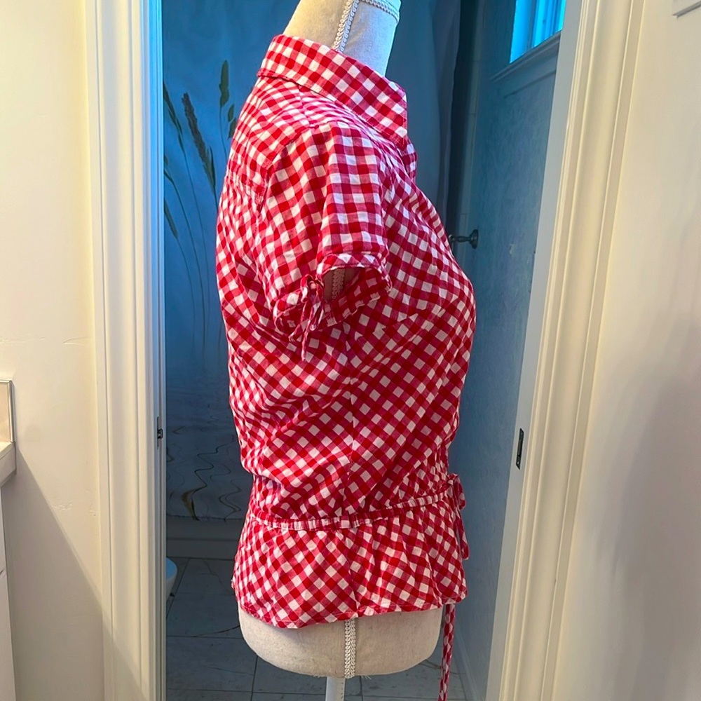 ESPRIT Vintage Gingham Peplum Top - Picture 4 of 14